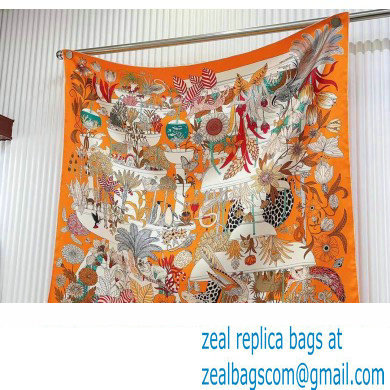 Hermes scarf 90x90cm in silk twill Top Quality 109 2024