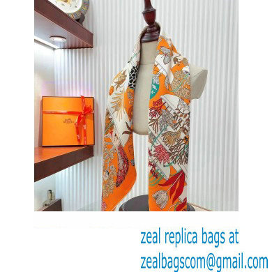 Hermes scarf 90x90cm in silk twill Top Quality 109 2024