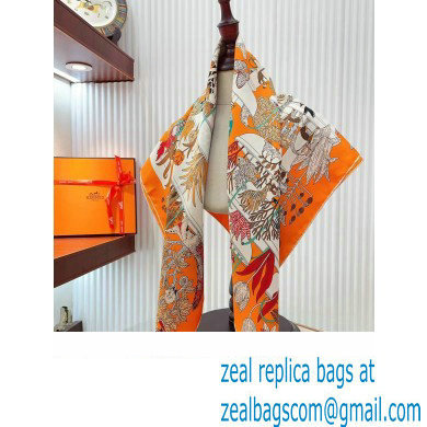 Hermes scarf 90x90cm in silk twill Top Quality 109 2024