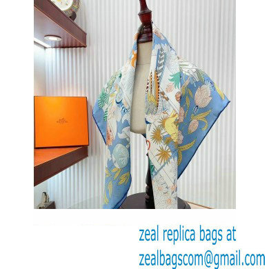 Hermes scarf 90x90cm in silk twill Top Quality 111 2024