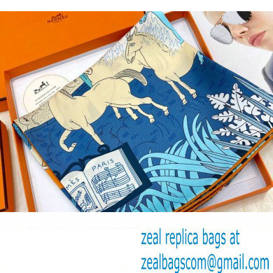 Hermes scarf 90x90cm in silk twill Top Quality 115 2024