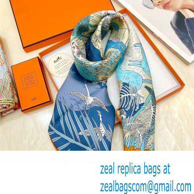 Hermes scarf 90x90cm in silk twill Top Quality 115 2024