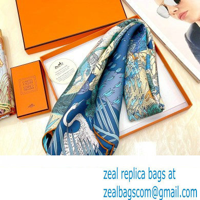 Hermes scarf 90x90cm in silk twill Top Quality 115 2024