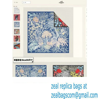 Hermes scarf 90x90cm in silk twill Top Quality 118 2024