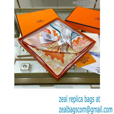 Hermes scarf 90x90cm in silk twill Top Quality 119 2024