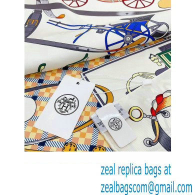 Hermes scarf 90x90cm in silk twill Top Quality 123 2024