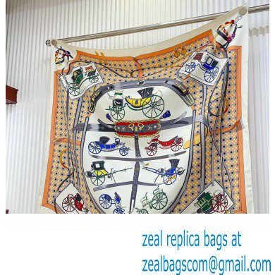 Hermes scarf 90x90cm in silk twill Top Quality 123 2024