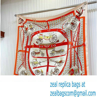 Hermes scarf 90x90cm in silk twill Top Quality 124 2024