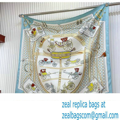 Hermes scarf 90x90cm in silk twill Top Quality 125 2024