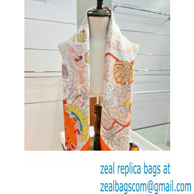 Hermes scarf 90x90cm in silk twill Top Quality 127 2024