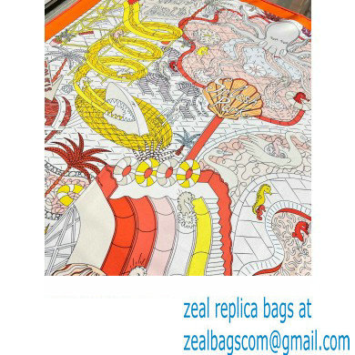 Hermes scarf 90x90cm in silk twill Top Quality 127 2024