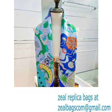 Hermes scarf 90x90cm in silk twill Top Quality 128 2024