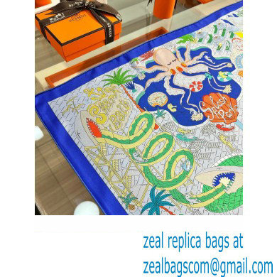 Hermes scarf 90x90cm in silk twill Top Quality 128 2024