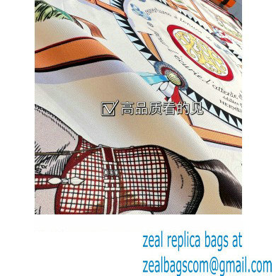 Hermes scarf 90x90cm in silk twill Top Quality 130 2024