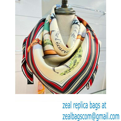 Hermes scarf 90x90cm in silk twill Top Quality 130 2024