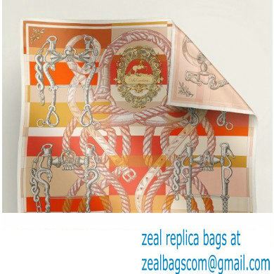 Hermes scarf 90x90cm in silk twill Top Quality 132 2024