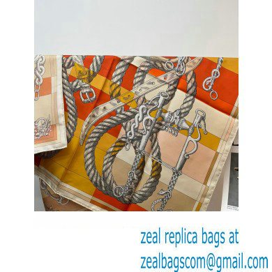 Hermes scarf 90x90cm in silk twill Top Quality 132 2024