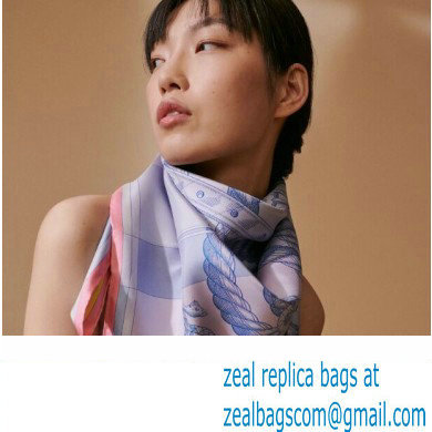 Hermes scarf 90x90cm in silk twill Top Quality 133 2024