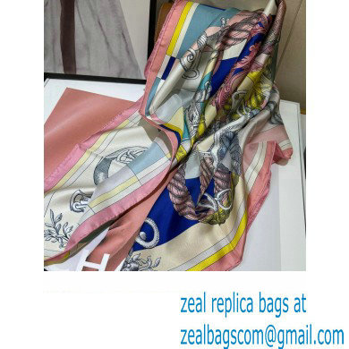 Hermes scarf 90x90cm in silk twill Top Quality 133 2024