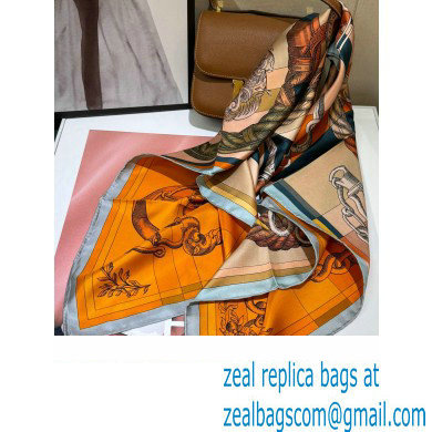 Hermes scarf 90x90cm in silk twill Top Quality 134 2024