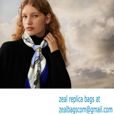 Hermes scarf 90x90cm in silk twill Top Quality 138 2024