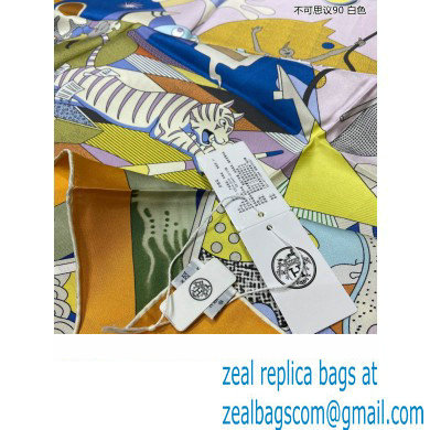 Hermes scarf 90x90cm in silk twill Top Quality 142 2024