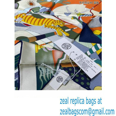 Hermes scarf 90x90cm in silk twill Top Quality 143 2024