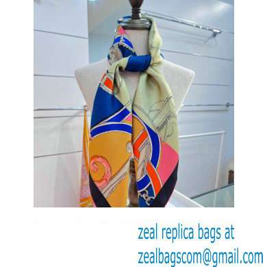 Hermes scarf 90x90cm in silk twill Top Quality 85 2024