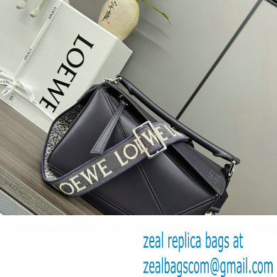 LOEWE Small Puzzle bag in satin calfskin dark purple 2024