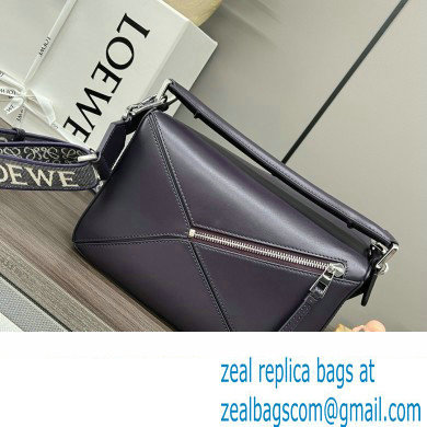 LOEWE Small Puzzle bag in satin calfskin dark purple 2024