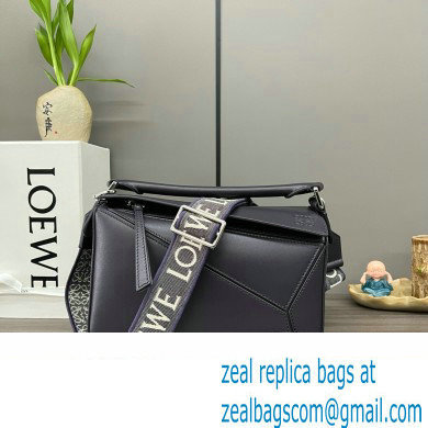 LOEWE Small Puzzle bag in satin calfskin dark purple 2024