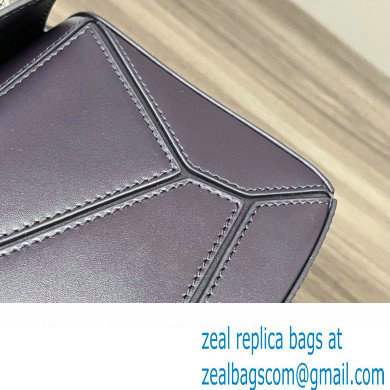 LOEWE Small Puzzle bag in satin calfskin dark purple 2024