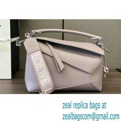 LOEWE Small Puzzle bag in satin calfskin lavender 2024