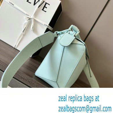 LOEWE Small Puzzle bag in satin calfskin sky blue 2024