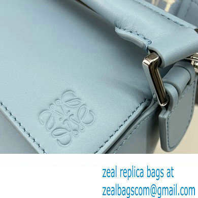 LOEWE Small Puzzle bag in satin calfskin sky blue 2024