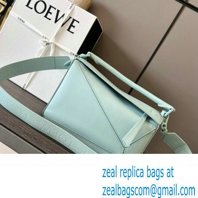 LOEWE Small Puzzle bag in satin calfskin sky blue 2024