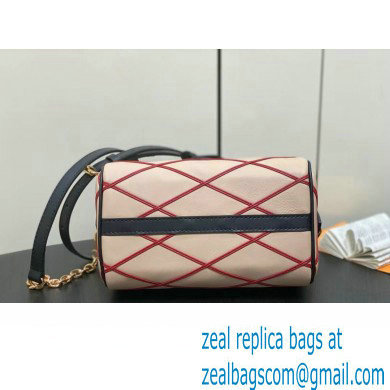 LOUIS VUITTON MALLETAGE LEATHER Speedy Bandouliere 20 M24261 Beige/Red 2024