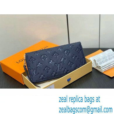 LOUIS VUITTON zippy Wallet M61864 navy blue 2024