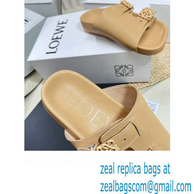 Loewe Ease Women/Men slides in goatskin Apricot 2024