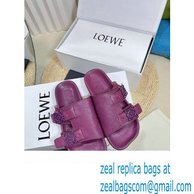 Loewe Ease Women/Men slides in goatskin Purple 2024