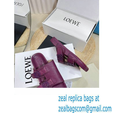 Loewe Ease Women/Men slides in goatskin Purple 2024