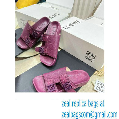 Loewe Ease Women/Men slides in goatskin Purple 2024