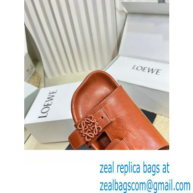 Loewe Ease Women/Men slides in goatskin Tan 2024