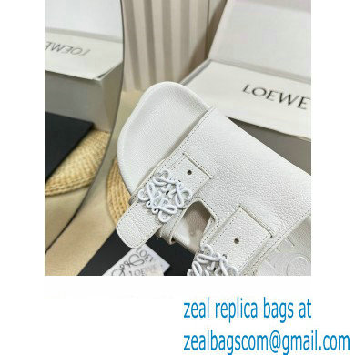 Loewe Ease Women/Men slides in goatskin White 2024