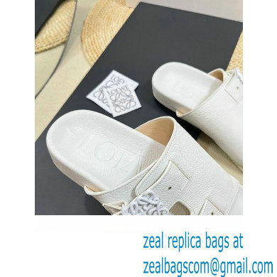 Loewe Ease Women/Men slides in goatskin White 2024