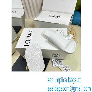 Loewe Ease Women/Men slides in goatskin White 2024