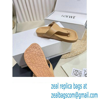 Loewe Ease toe post Women/Men sandals in goatskin Apricot 2024