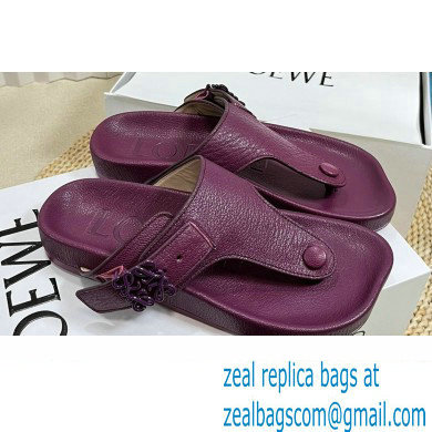 Loewe Ease toe post Women/Men sandals in goatskin Purple 2024