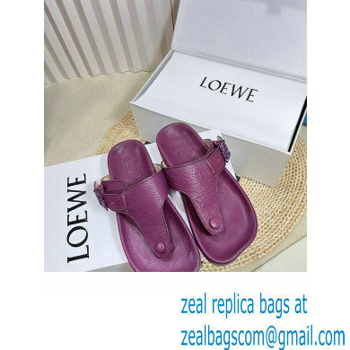 Loewe Ease toe post Women/Men sandals in goatskin Purple 2024