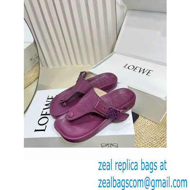 Loewe Ease toe post Women/Men sandals in goatskin Purple 2024